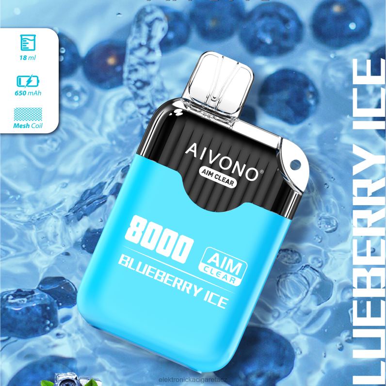 Aivono AIM CLEAR 8000 borůvkový led TXXPF206 - Elektronická Cigareta Doplnovaci