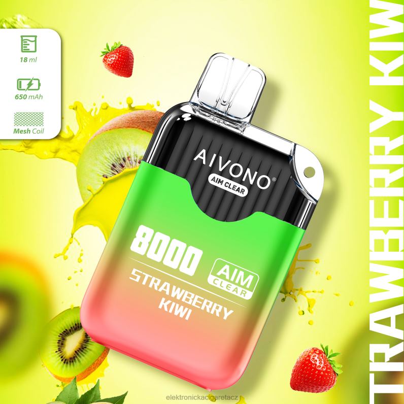 Aivono AIM CLEAR 8000 jahodové kiwi TXXPF210 - Elektronická Cigareta Vuse