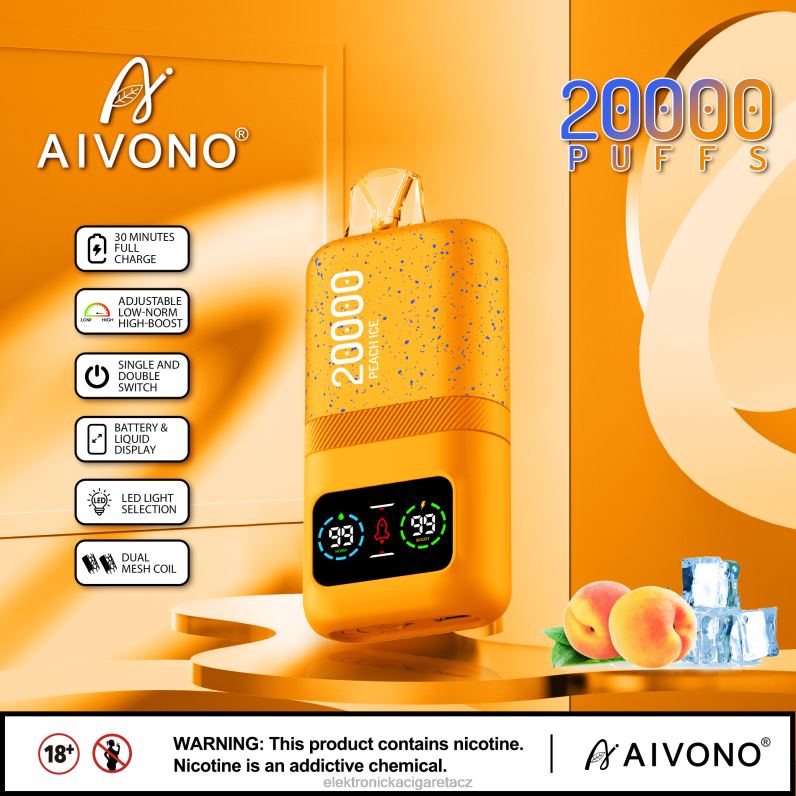 Aivono AIM magic 20 000 broskvový led TXXPF85 - Elektronická Cigareta Jednorázová