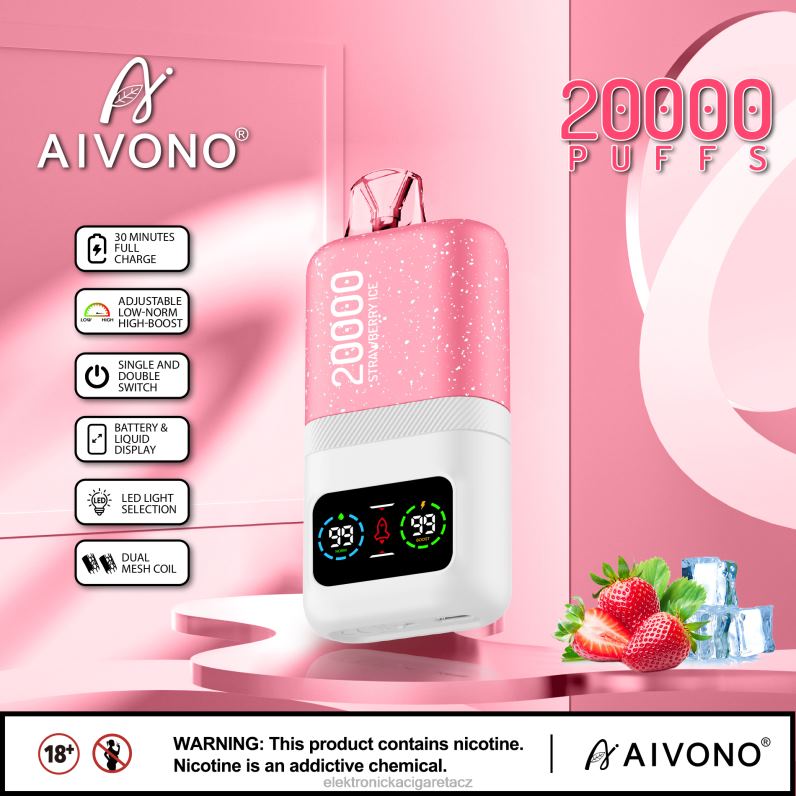 Aivono AIM magic 20 000 jahodový led TXXPF74 - Elektronická Cigareta Oxva