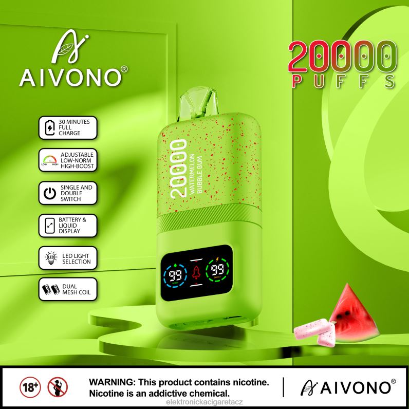 Aivono AIM magic 20 000 melounová žvýkačka TXXPF82 - Elektronická Cigareta Do Letadla