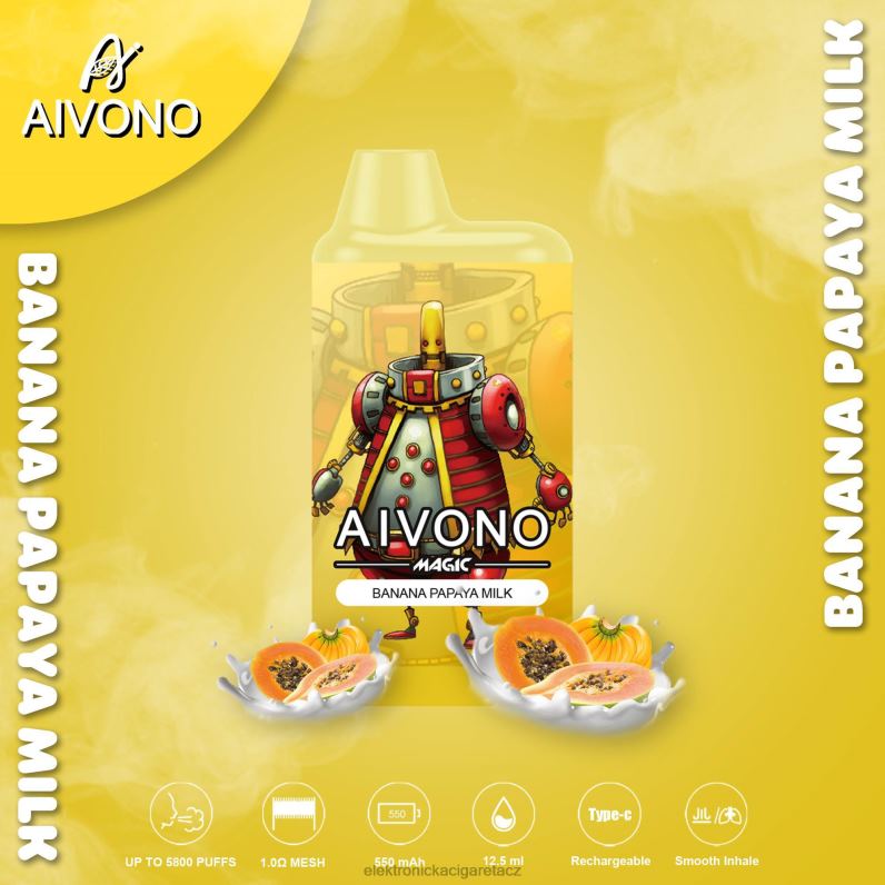 banánové papájové mléko