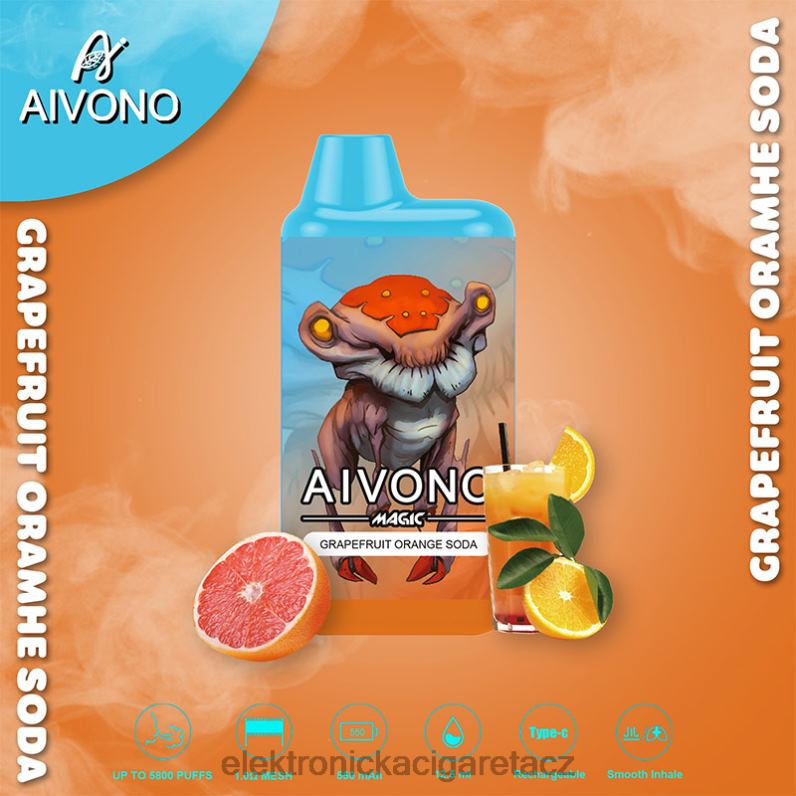 grapefruitová pomerančová soda