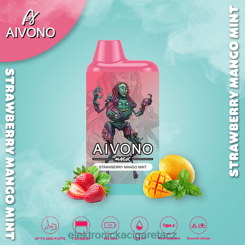 jahoda mango máta