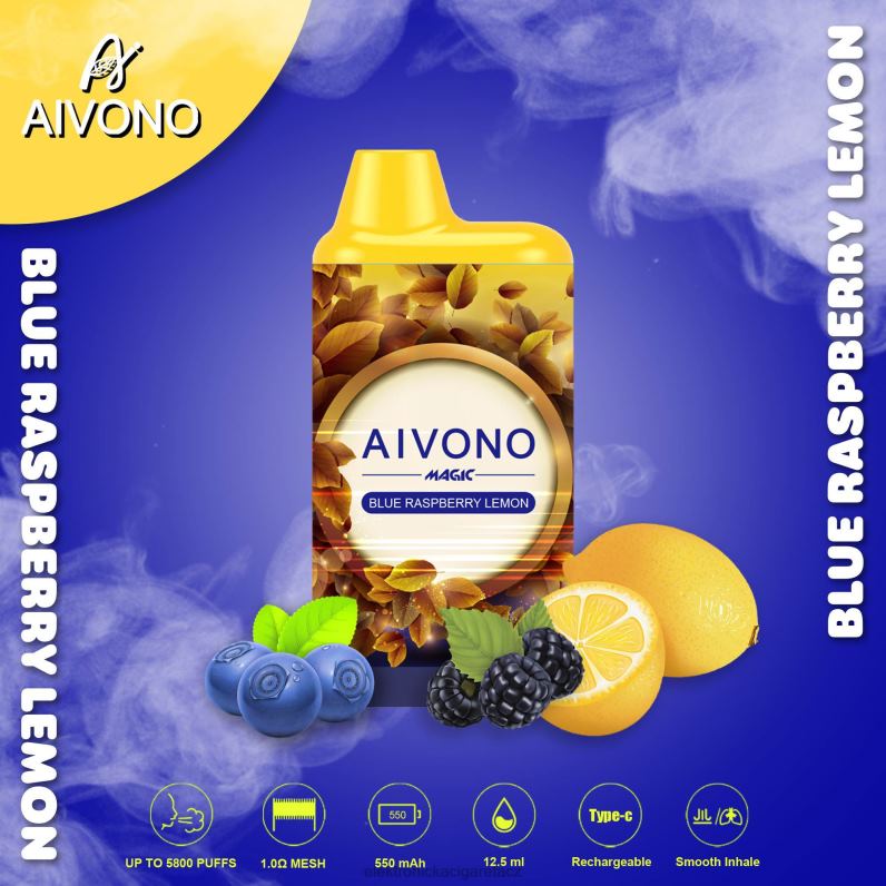 modrý malinový citron