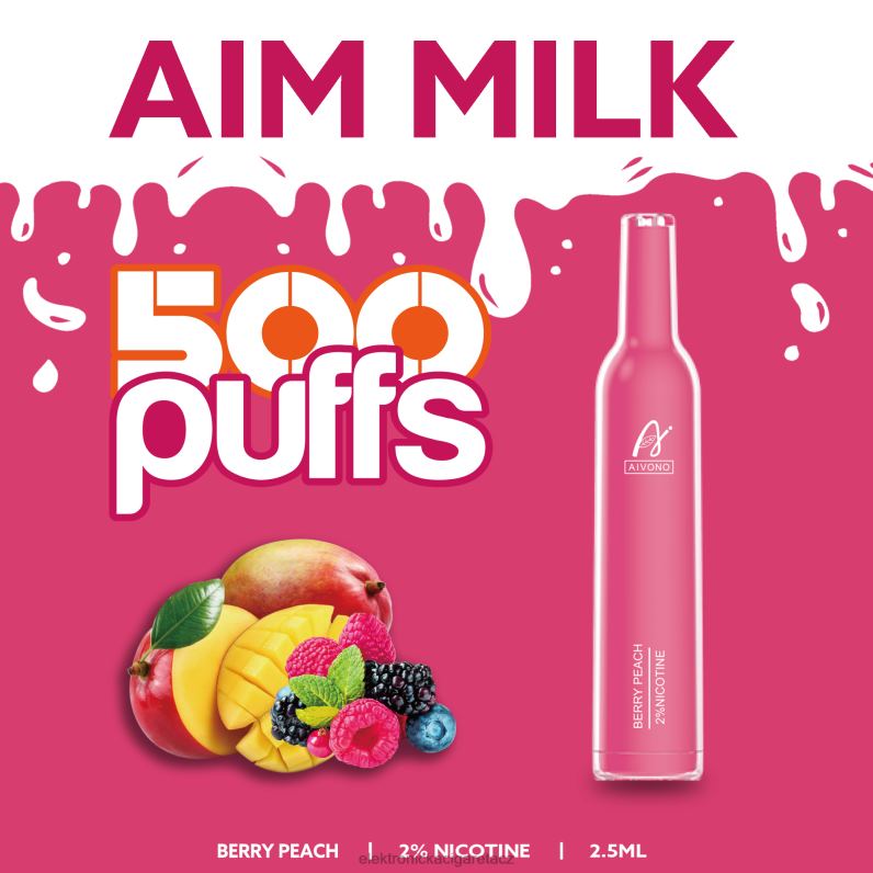 Aivono AIM MILK 500 bobule broskev TXXPF273 - Elektronická Cigareta Vape