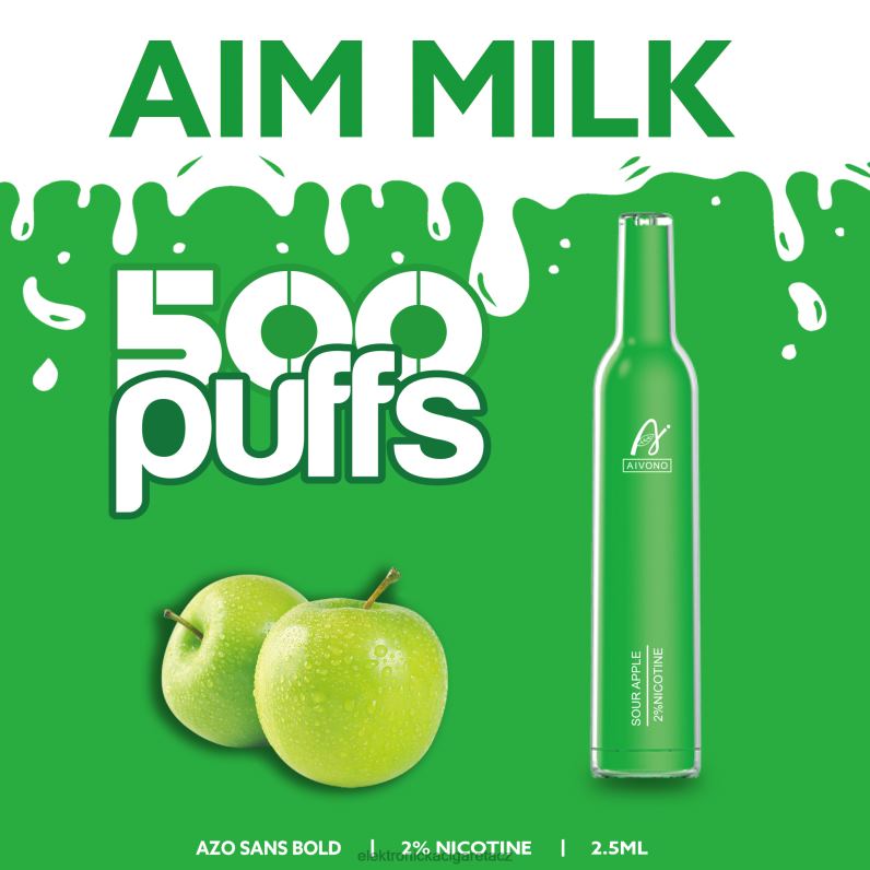 Aivono AIM MILK 500 kyselé jablko TXXPF267 - Elektronická Cigareta Na Liquid