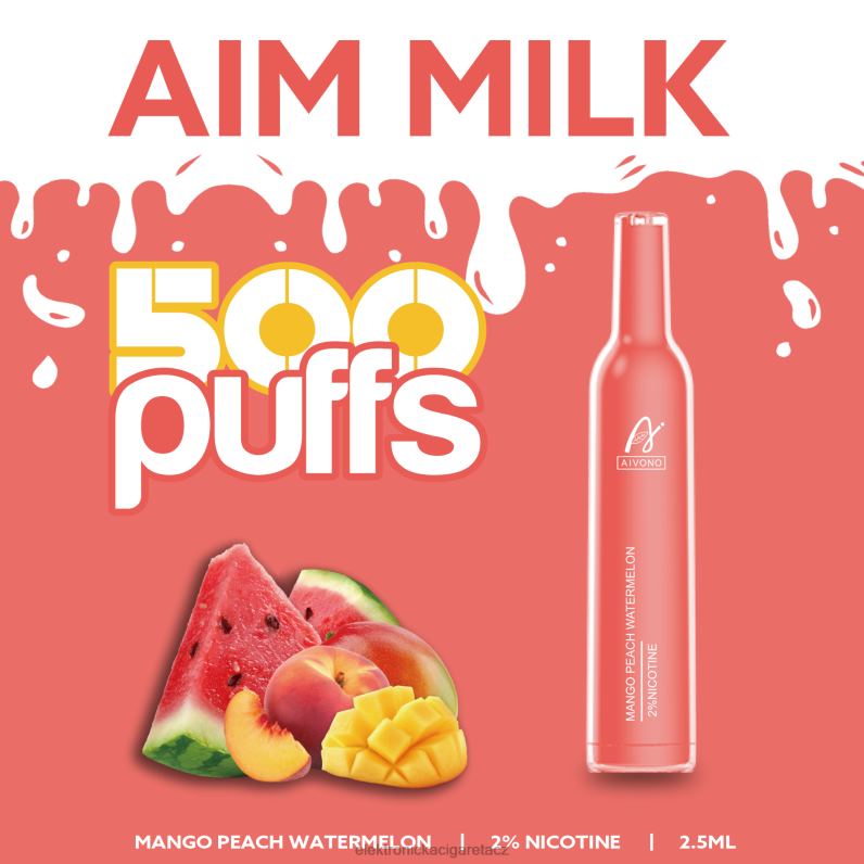 Aivono AIM MILK 500 mango broskev meloun TXXPF268 - Elektronická Cigareta Venix