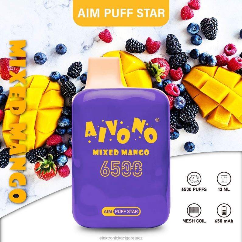 Aivono AIM PUFF STAR 6500 smíšené mango TXXPF296 - Elektronická Cigareta Doplnovaci