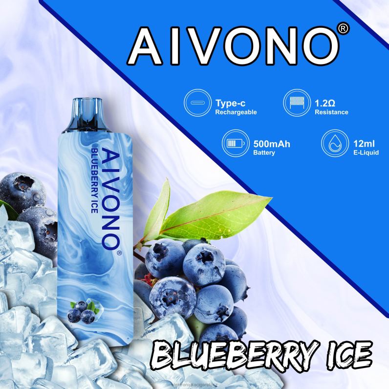 Aivono AIM GUN 7000 borůvkový led TXXPF104 - Elektronická Cigareta Oxva