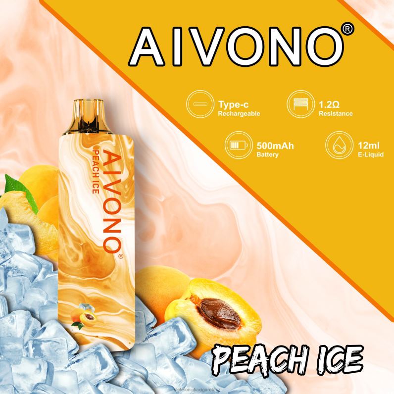 Aivono AIM GUN 7000 broskvový led TXXPF103 - Elektronická Cigareta Vape