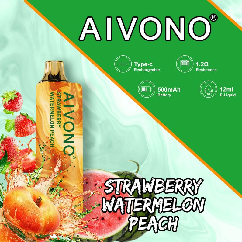 Aivono AIM GUN 7000 jahoda meloun broskev TXXPF108 - Elektronická Cigareta Venix