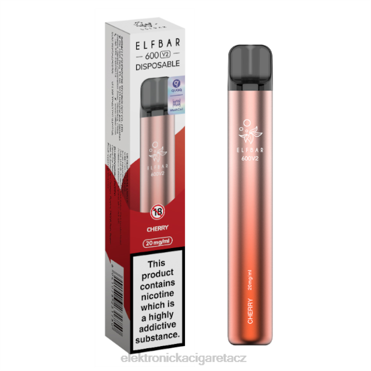 elektronická cigareta iqos 668X279 třešeň ELFBAR 600V2 20 mg