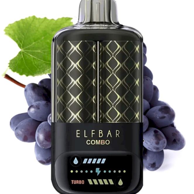Elektronická Cigareta Na Liquid 488407 Elf Bar Combo 25 000 hroznový & mary nápoj
