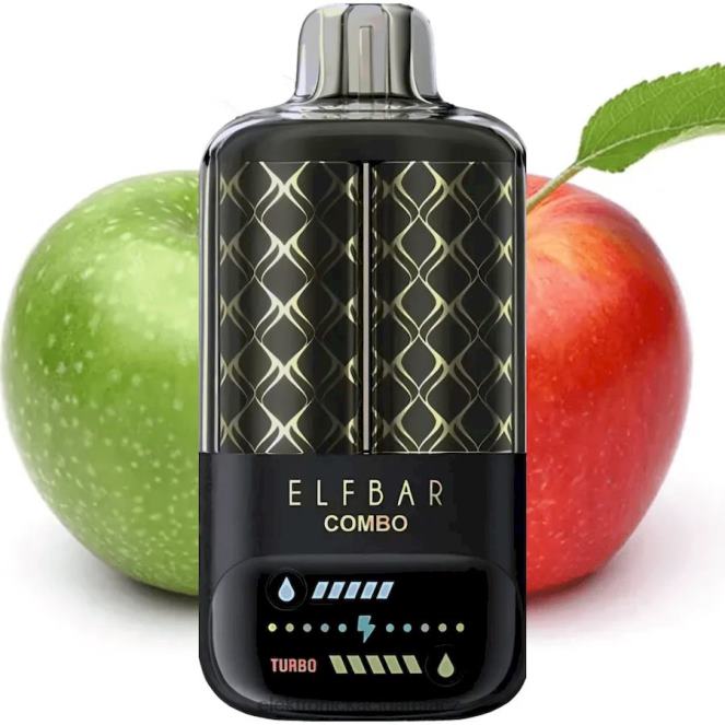 Elektronická Cigareta Vape 488403 Elf Bar Combo 25 000 zelené jablko a dvojitá jablečná shisha