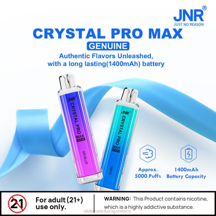 elektronická cigareta jednorázová 668X735 šťavnatá broskev JNR CRYSTAL PRO MAX