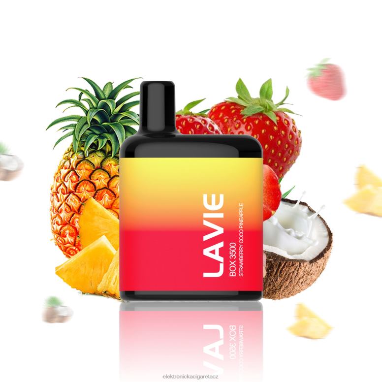 LAVIE BOX 3500 šluků jahodový kokosový ananas Z0J06207 - Elektronická Cigareta Na Liquid