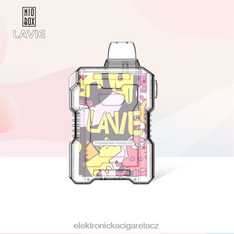 LAVIE NIO BOX 9000 šluků jahodový mango led Z0J06190 - Elektronická Cigareta Vuse