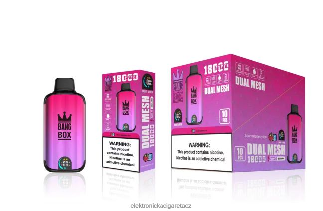 Bang Box 18 000 tahů kyselý malinový led Z28FJ698 - Elektronická Cigareta Vuse