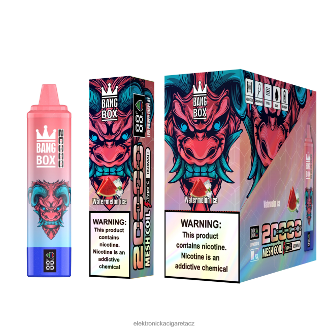 Bang Box 20 000 melounový led Z28FJ656 - Elektronická Cigareta Bez Nikotinu