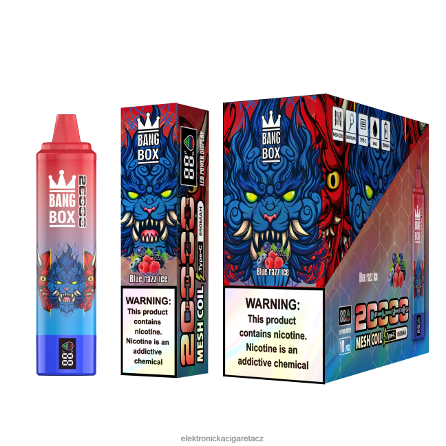Bang Box 20 000 modrý razz led Z28FJ659 - Elektronická Cigareta Vape