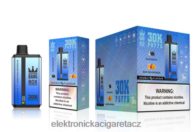Bang Box 30 000 tahů duální příchutě černý drak ice & mango broskvový meloun Z28FJ671 - Elektronická Cigareta Vape