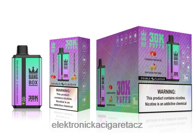 Bang Box 30 000 tahů duální příchutě jahodový meloun a kiwi marakujová guava Z28FJ670 - Elektronická Cigareta Do Letadla