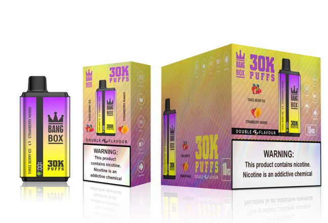 Bang Box 30 000 tahů duální příchutě tři bobule led & jahoda mango Z28FJ667 - Elektronická Cigareta Iqos