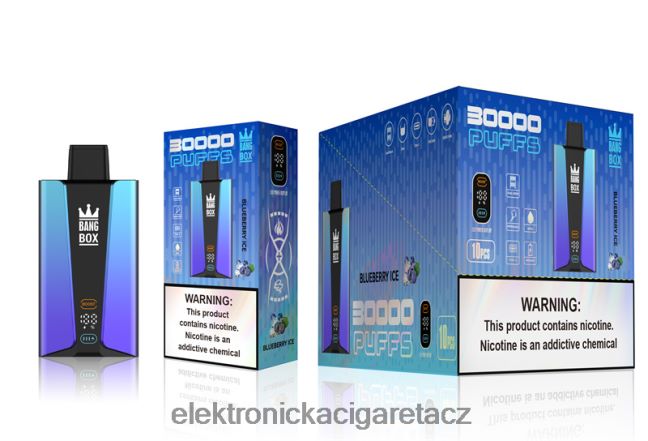 Bang Box Inteligentní obrazovka 30 000 tahů borůvkový led Z28FJ679 - Elektronická Cigareta Bez Nikotinu