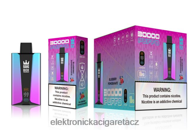 Bang Box Inteligentní obrazovka 30 000 tahů borůvkové pomgerante Z28FJ680 - Elektronická Cigareta Do Letadla