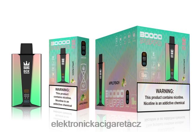 Bang Box Inteligentní obrazovka 30 000 tahů jablko broskev Z28FJ683 - Elektronická Cigareta Jednorázová
