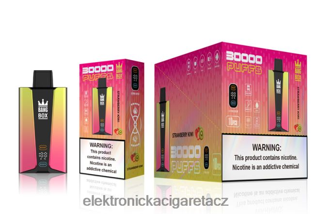 Bang Box Inteligentní obrazovka 30 000 tahů jahodové kiwi Z28FJ674 - Elektronická Cigareta Doplnovaci