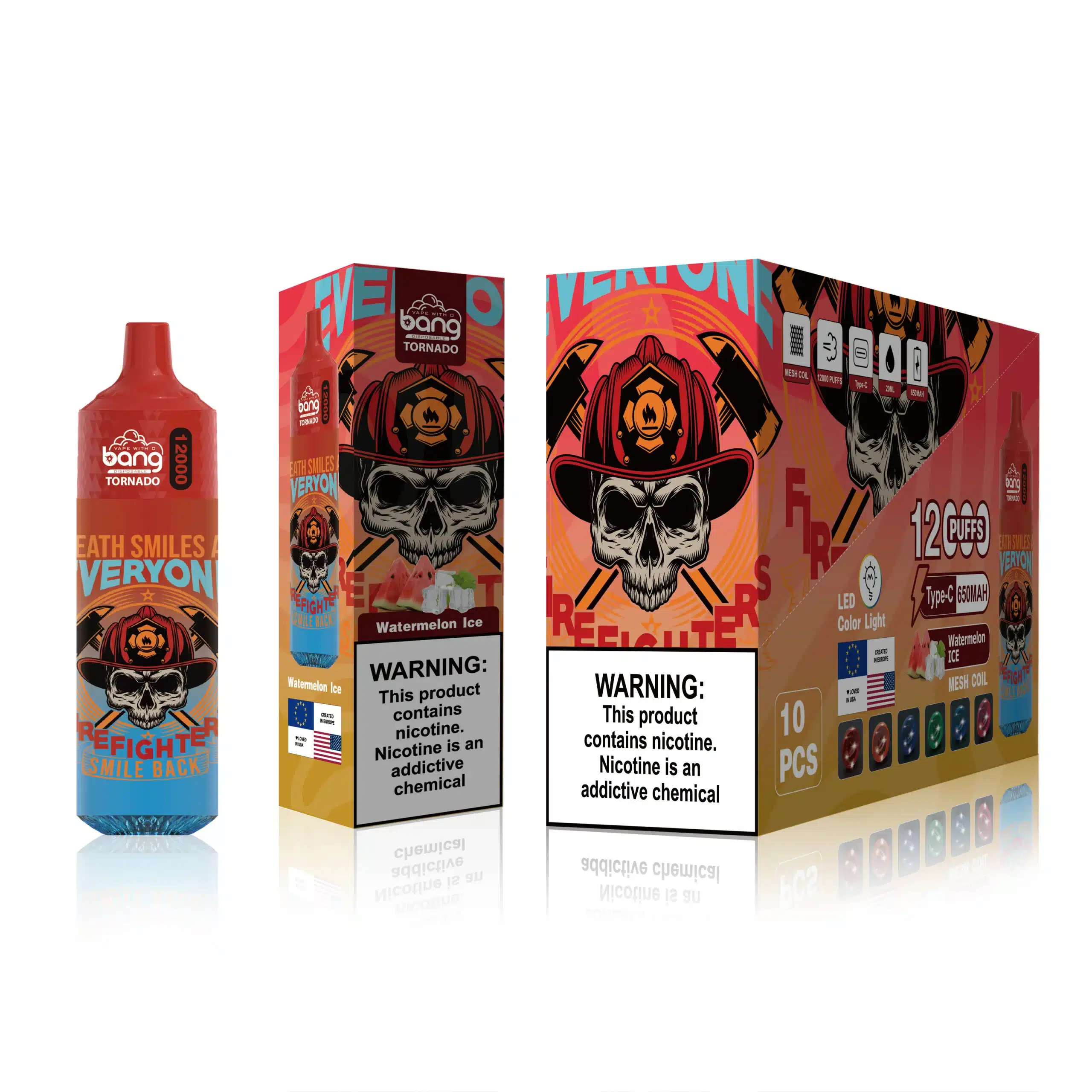 elektronická cigareta do letadla 668X122 melounový led Bang Box 12 000 šluků