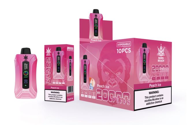 Bang Beach 20 000 potahů inteligentní obrazovka vape broskvový led Z28FJ69 - Elektronická Cigareta Iqos