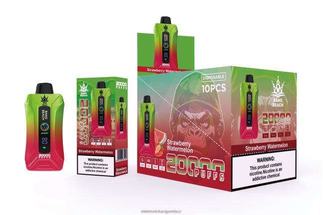Bang Beach 20 000 potahů inteligentní obrazovka vape jahodový meloun Z28FJ63 - Elektronická Cigareta Vape