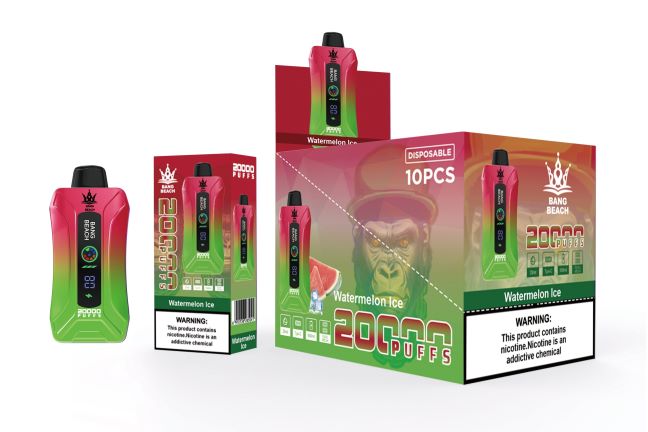 Bang Beach 20 000 potahů inteligentní obrazovka vape melounový led Z28FJ67 - Elektronická Cigareta Na Liquid
