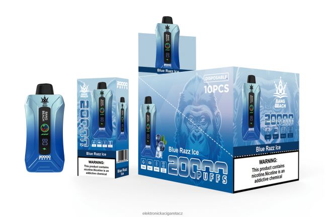 Bang Beach 20 000 potahů inteligentní obrazovka vape modrý razz led Z28FJ611 - Elektronická Cigareta Bez Nikotinu