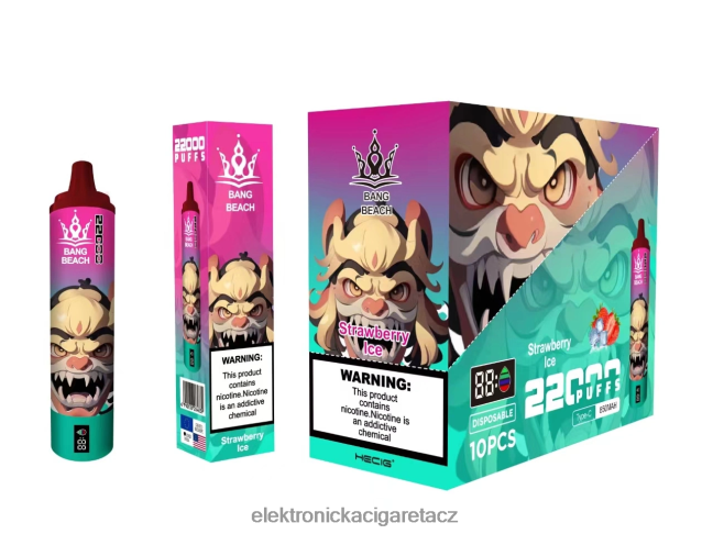 Bang Beach Chytrá obrazovka s 22 000 tahy jahodový led Z28FJ620 - Elektronická Cigareta Vuse