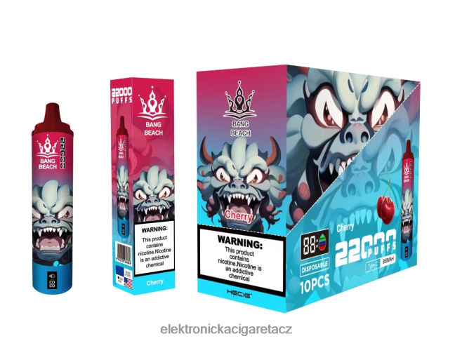 Bang Beach Chytrá obrazovka s 22 000 tahy třešeň Z28FJ617 - Elektronická Cigareta Na Liquid