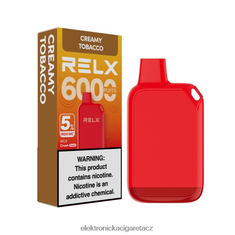 RELX Crush Pocket 6000 5% vysoké nic krémový tabák 40J8P428 - Elektronická Cigareta Doplnovaci