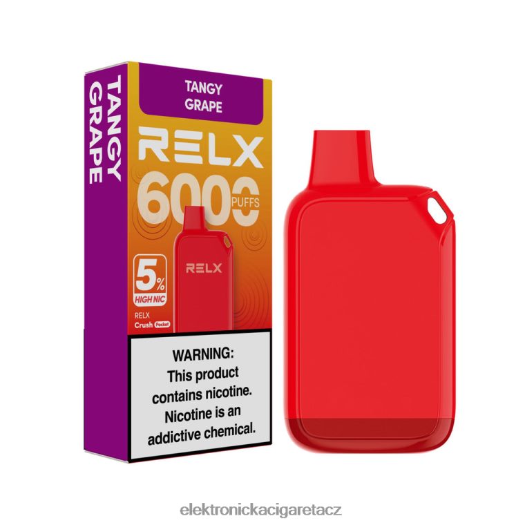RELX Crush Pocket 6000 5% vysoké nic kyselý hroznový 40J8P427 - Elektronická Cigareta Jednorázová