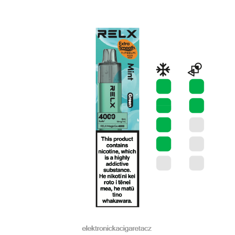 RELX MagicGo 4000 jednorázových vaků máta (zelená) 40J8P44 - Elektronická Cigareta Oxva