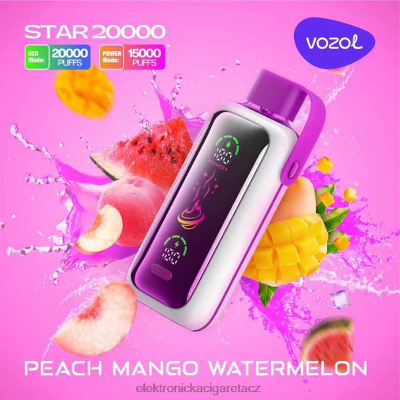Elektronická Cigareta Doplnovaci | VOZOL STAR 20 000 broskev mango vodní meloun 6JVRR16