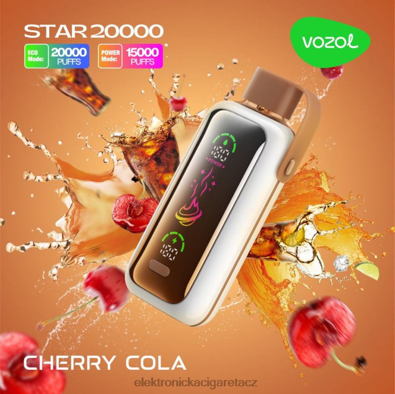Elektronická Cigareta Doplnovaci | VOZOL STAR 20 000 třešňová cola 6JVRR6