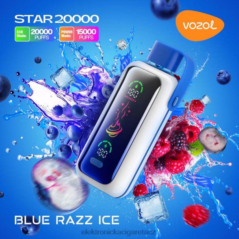 Elektronická Cigareta Oxva | VOZOL STAR 20 000 modrý razz led 6JVRR4