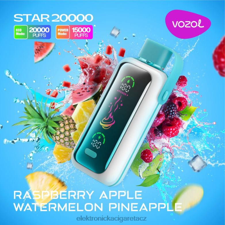 Elektronická Cigareta Venix | VOZOL STAR 20 000 malina jablko meloun ananas 6JVRR18