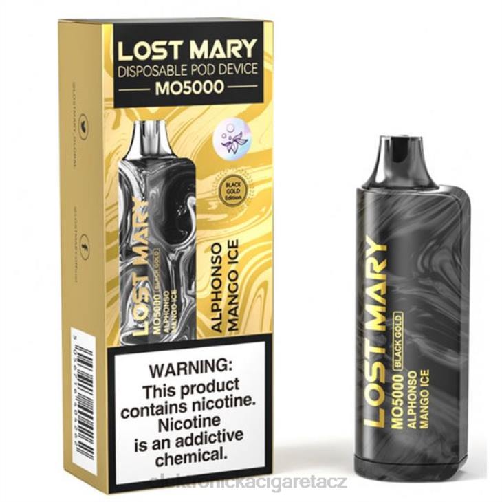 elektronická cigareta do letadla 668X342 alphonso mango led LOST MARY MO5000 černé zlato 10ml
