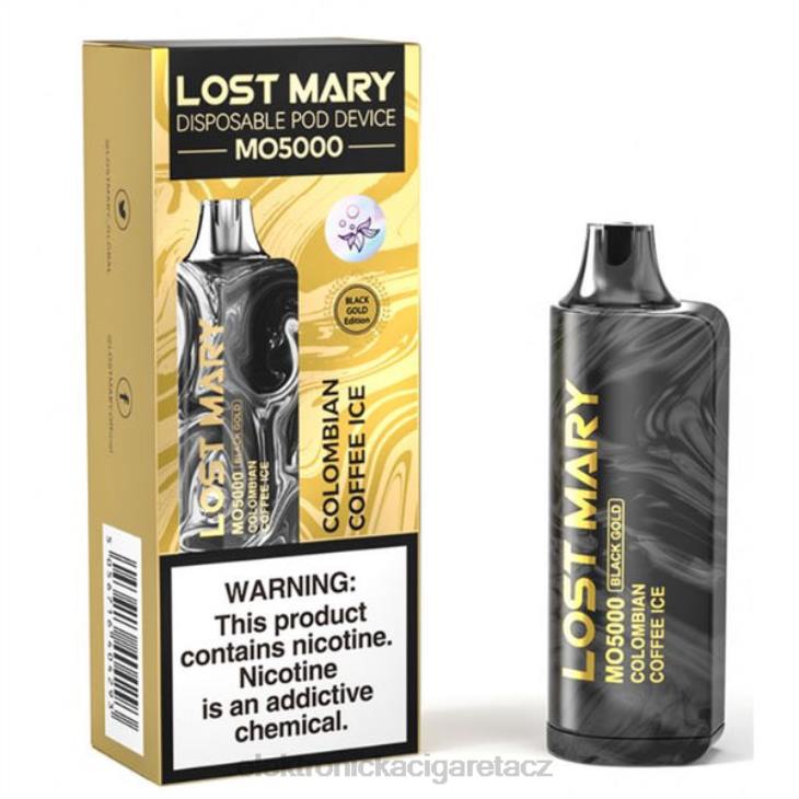 elektronická cigareta oxva 668X344 kolumbijská kávová zmrzlina LOST MARY MO5000 černé zlato 10ml