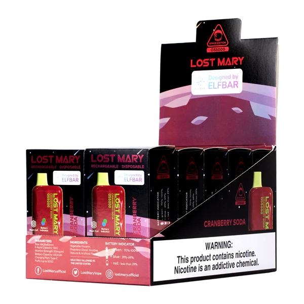 elektronická cigareta iqos 668X109 brusinková soda LOST MARY OS5000