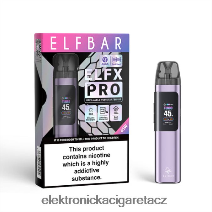 ELFBAR ELFX Pro Otevřené zařízení POD fialová 60X4LJ2 Elektronická Cigareta Do Letadla